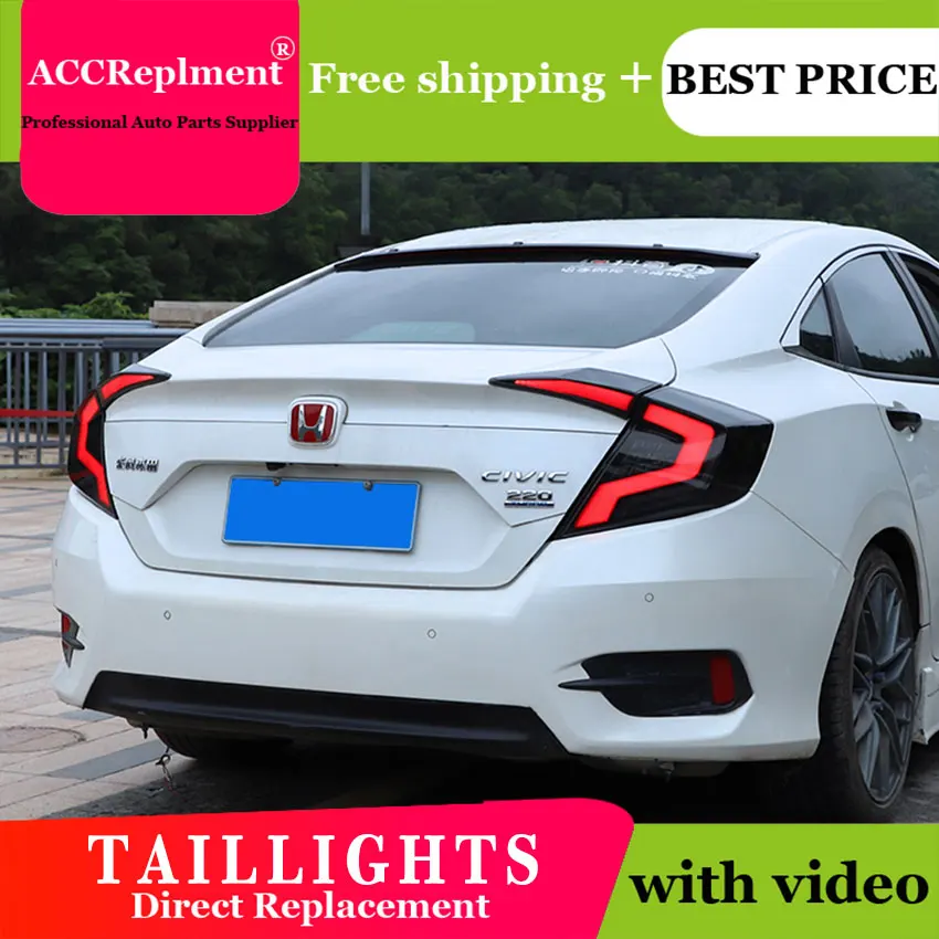 2PCS Car Styling for Honda Civic Taillights 2016-2019 for Civic LED Tail Lamp+Turn Signal+Brake+Reverse LED light
2PCS Car Styling for Honda Civic Taillights 2016-2019 for Civic LED Tail Lamp+Turn Signal+Brake+Reverse LED light