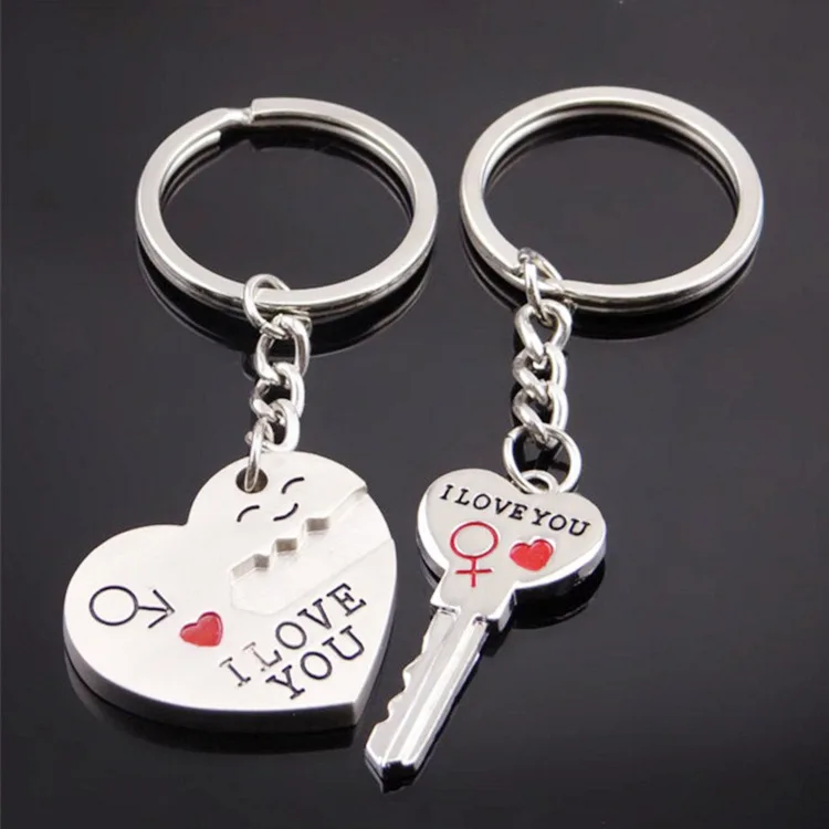 Модные Повседневное пару любовь брелок 2 шт./компл. Key Chain Любители Брелок