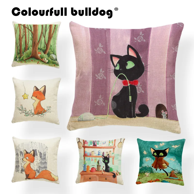 Cartoon Creativity Fox Cushion Christmas Tree Pillow Case Animal Cat Mouse Vintage Chair For Sofa Throw Pillows 45Cm Burlap Soft
Cartoon Creativity Fox Cushion Christmas Tree Pillow Case Animal Cat Mouse Vintage Chair For Sofa Throw Pillows 45Cm Burlap Soft
