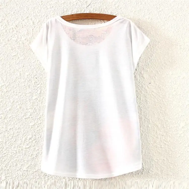 Новинка футболка с рисунком черепа женская летняя 2015 модные футболки принтом