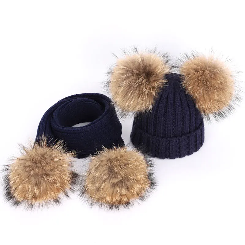2019 New Real Fur Pompom Children's Knit Hat Scarf Sets Winter Warm Boy Girl Cotton Fashion Beanies High Quality Scarves Soft
2019 New Real Fur Pompom Children's Knit Hat Scarf Sets Winter Warm Boy Girl Cotton Fashion Beanies High Quality Scarves Soft