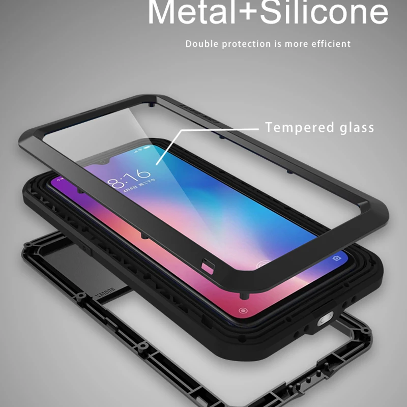 LOVE MEI For Xiaomi Mi 9 Case Gorilla Glass Life Waterproof Shockproof Metal Full Protectve Case for Xiaome mi9 phone cover case
LOVE MEI For Xiaomi Mi 9 Case Gorilla Glass Life Waterproof Shockproof Metal Full Protectve Case for Xiaome mi9 phone cover case