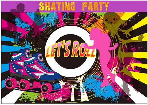 7x5FT 2 Styles Let's Roll Skating Party Music Dance Washable Wrinkle Free Photo Studio Background Backdrop Polyester Fabric
7x5FT 2 Styles Let's Roll Skating Party Music Dance Washable Wrinkle Free Photo Studio Background Backdrop Polyester Fabric