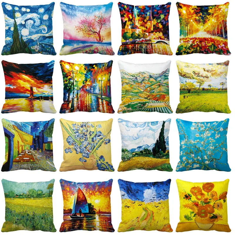NVan Gogh Oil Painting Cushion Cover Ordic Simple Geometric Decorative Throw Pillows Cushion Covers for Sofa Polyester Cotton
NVan Gogh Oil Painting Cushion Cover Ordic Simple Geometric Decorative Throw Pillows Cushion Covers for Sofa Polyester Cotton