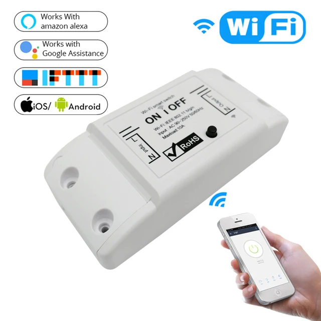 DIY WiFi умный выключатель света Универсальный таймер выключателя приложение Smart Life