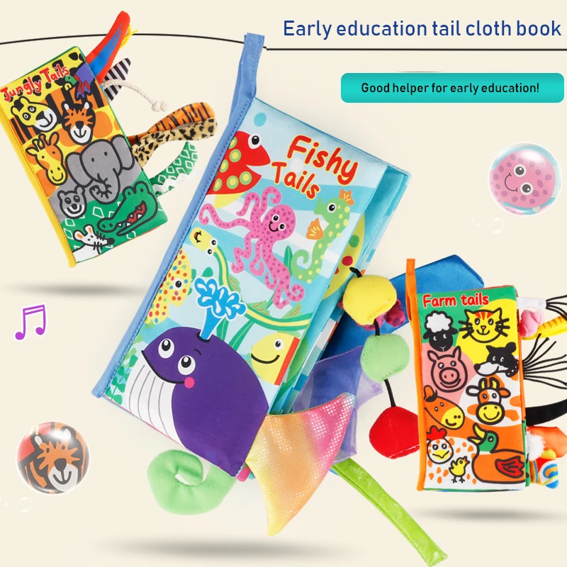 Baby Infant Toys Baby Cloth Book Early Learning Educational Toys with Animals Tails English Story Soft Cloth Development Books
Baby Infant Toys Baby Cloth Book Early Learning Educational Toys with Animals Tails English Story Soft Cloth Development Books