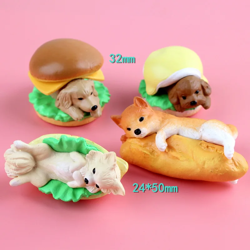 New Arrival 8pcs/Lot 3D Cute PVC Resin Cabochons Ornament Accessories DIY Jewelry Findings Burger puppy Bread Cameo Craft
New Arrival 8pcs/Lot 3D Cute PVC Resin Cabochons Ornament Accessories DIY Jewelry Findings Burger puppy Bread Cameo Craft