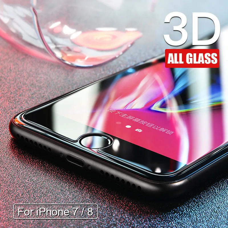 Высококачественное защитное закаленное стекло Flim 0 22 мм 9H для iPhone 8 7 6 6S Plus 5 5S SE 4S X XR