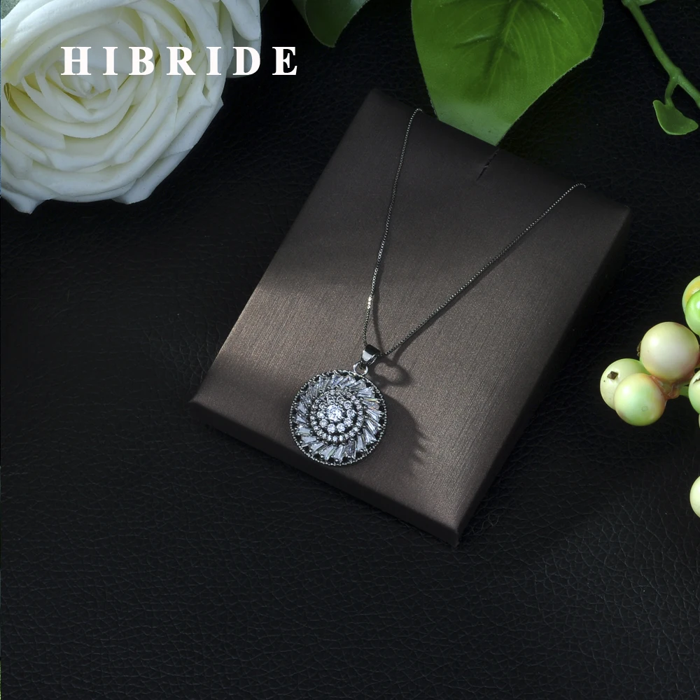 HIBRIDE Trendy Black Gold Color AAA+ CZ Pendants Necklaces AAA Zircon Women Jewelry Valentine's Gift P14
HIBRIDE Trendy Black Gold Color AAA+ CZ Pendants Necklaces AAA Zircon Women Jewelry Valentine's Gift P14