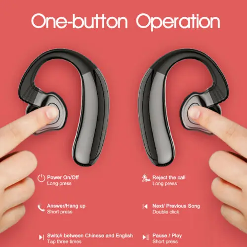 Wireless Bluetooth 5.0 Headset HiFi Sport Business Waterproof Headphones Twins Ear Hook Bass Stereo Earphones Single Earbud
Wireless Bluetooth 5.0 Headset HiFi Sport Business Waterproof Headphones Twins Ear Hook Bass Stereo Earphones Single Earbud