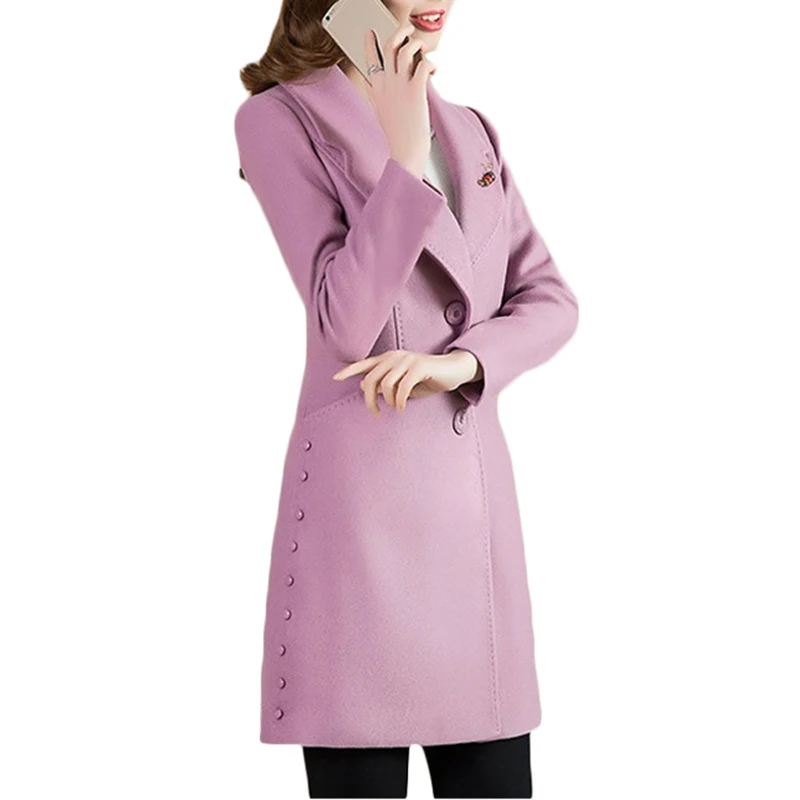 High quality Woolen Jacket Spring Autumn Slim Long Wool Coat Women's Jacket Coats Korean Single-breasted Plus size Overcoats 297
High quality Woolen Jacket Spring Autumn Slim Long Wool Coat Women's Jacket Coats Korean Single-breasted Plus size Overcoats 297