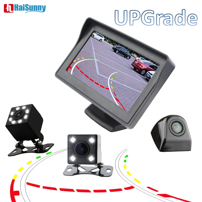 HaiSunny Car Reverse Monitor 4.3 Inch TFT Screen With LED Light Night Vision Parking Backup Rear View Camera Dynamic Line
HaiSunny Car Reverse Monitor 4.3 Inch TFT Screen With LED Light Night Vision Parking Backup Rear View Camera Dynamic Line