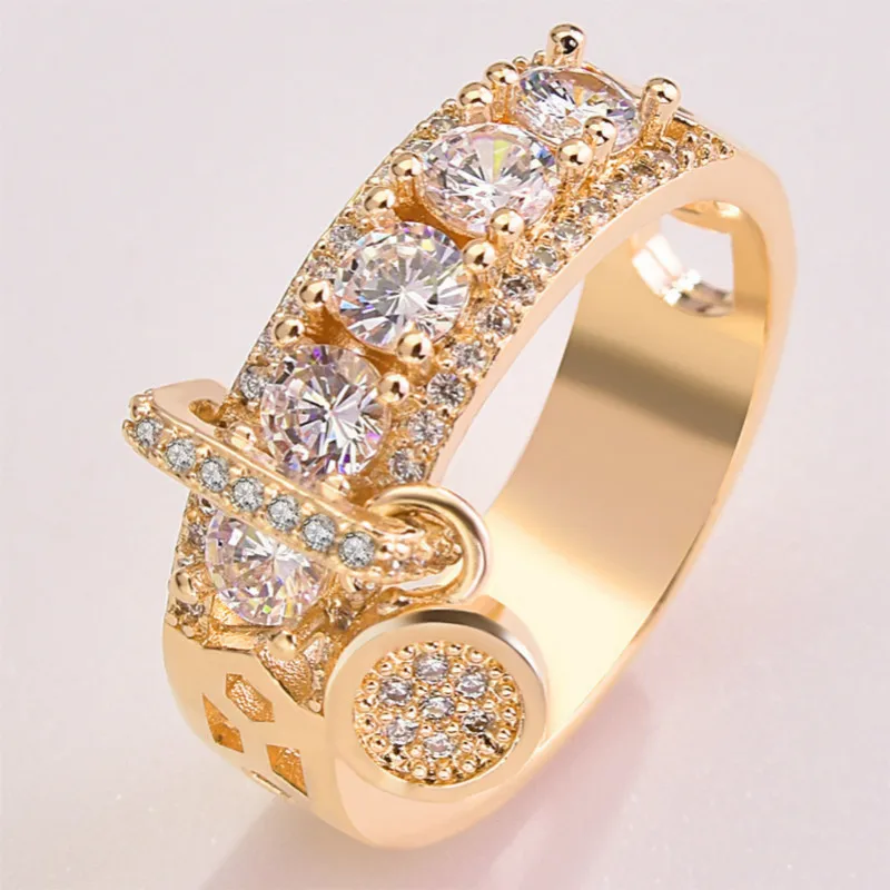 Оригинальность свадебное ювелирное изделие розовое золото серебро Цвет