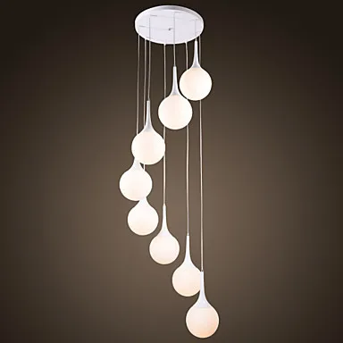 NEW Creative Modern Pendant Light with 8 Lights in White Globe Shade 110-240v Factory direct sale
NEW Creative Modern Pendant Light with 8 Lights in White Globe Shade 110-240v Factory direct sale