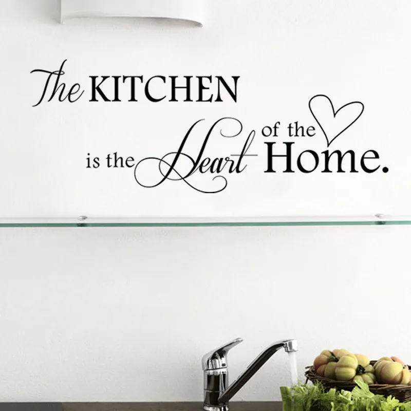 The kitchen is heart home quote wall stickers kitchen room shop store decor adesivo de parede removable vinyl home decoration
The kitchen is heart home quote wall stickers kitchen room shop store decor adesivo de parede removable vinyl home decoration