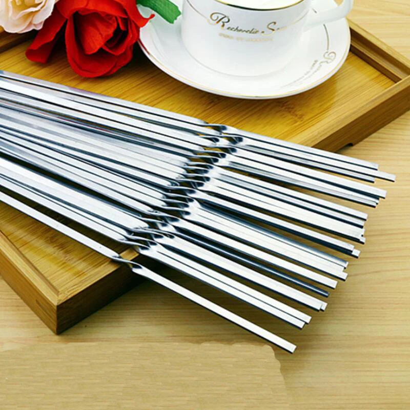20 Pcs/lot Stainless Steel Barbecue Needle Flat Handle Skewers Outdoor Barbecue Baking Tools BBQ Fork
20 Pcs/lot Stainless Steel Barbecue Needle Flat Handle Skewers Outdoor Barbecue Baking Tools BBQ Fork