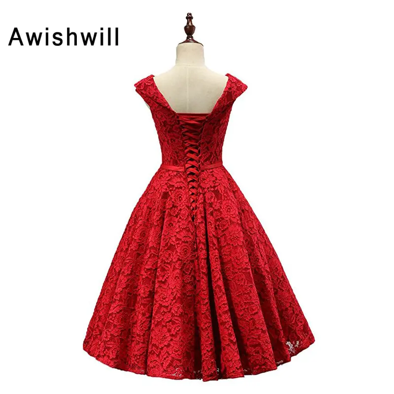 Real Photo Women Formal Dresses Lace A-line Lace-up Back Vestidos Cap Sleeve Vintage Evening Dress Short 2020
Real Photo Women Formal Dresses Lace A-line Lace-up Back Vestidos Cap Sleeve Vintage Evening Dress Short 2020