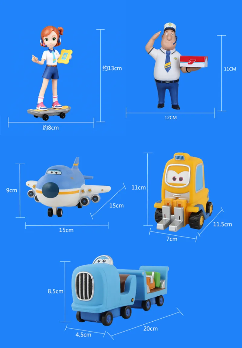 5 models 14cm Jimbo Super Wings Mini Figures ABS Robot Toys Superwings Q Version Cute Mini Airplane Robot for Birthday Gifts
5 models 14cm Jimbo Super Wings Mini Figures ABS Robot Toys Superwings Q Version Cute Mini Airplane Robot for Birthday Gifts