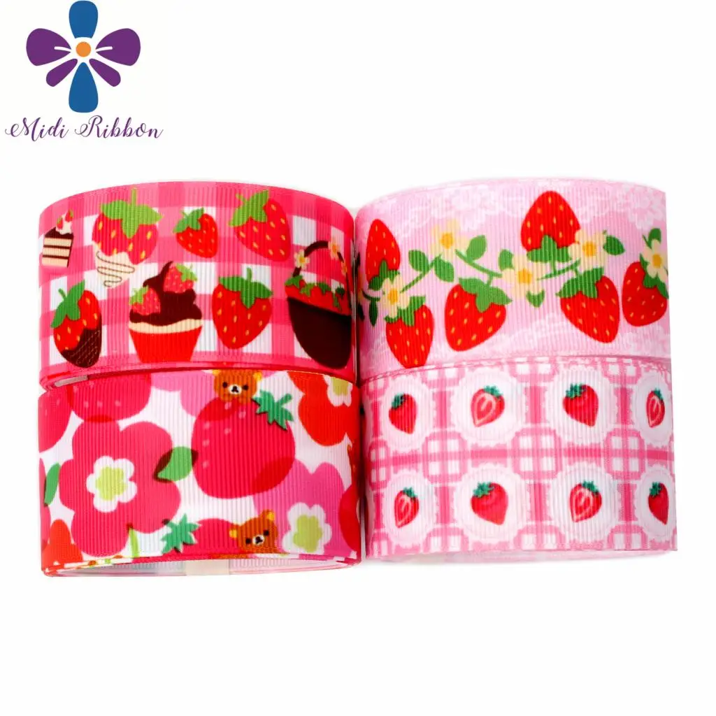 16mm-75mm Strawberry Series Lace Watercolor Flower Printed Grosgrain/Foe Ribbon DIY Hair Bowknots Party Decor 50yards/roll
16mm-75mm Strawberry Series Lace Watercolor Flower Printed Grosgrain/Foe Ribbon DIY Hair Bowknots Party Decor 50yards/roll