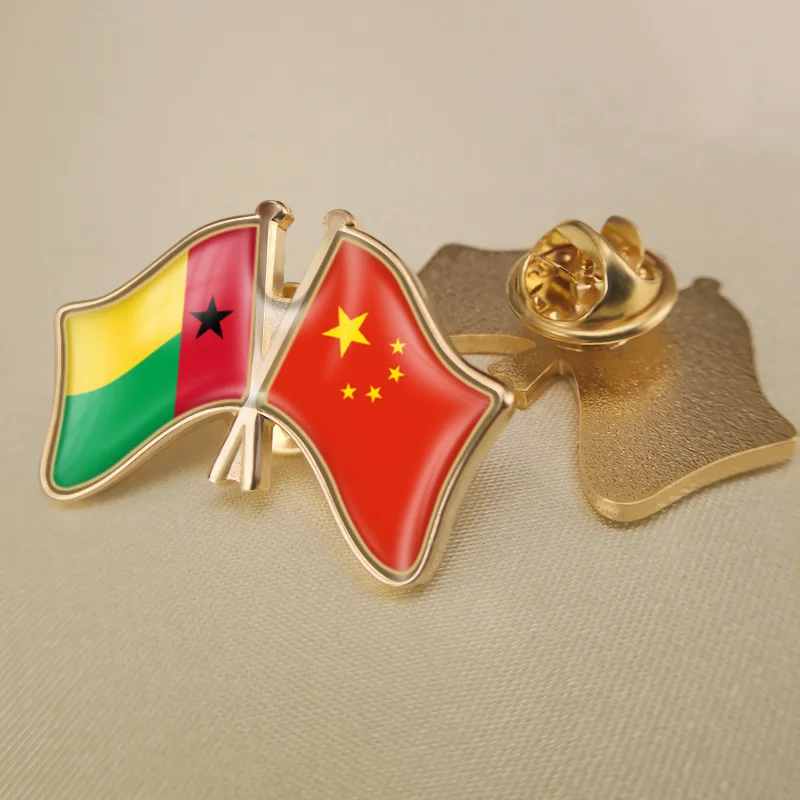 Guinea Bissau and China Crossed Double Friendship Flags Lapel Pins Brooch Badges
Guinea Bissau and China Crossed Double Friendship Flags Lapel Pins Brooch Badges