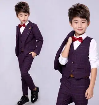 2018 winter Brand Boys Wedding Suit Top Quality Gentle Boys 4pcs: jacket vest shirt pants Children Wedding party tuxedo Suits
2018 winter Brand Boys Wedding Suit Top Quality Gentle Boys 4pcs: jacket vest shirt pants Children Wedding party tuxedo Suits