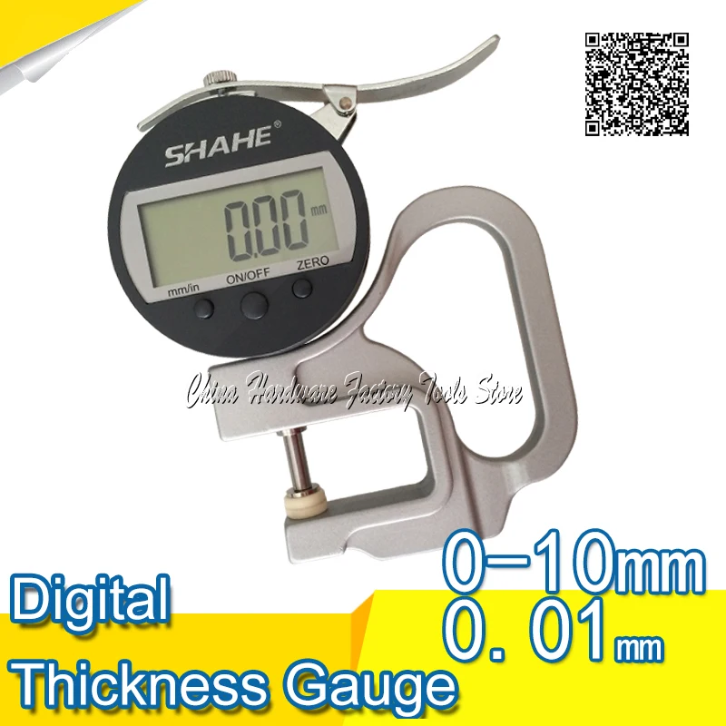 SHAHE 0.01mm 0-10 mm thickness gauge tester Digital display thickness gauge thickness meter precision thickness gauge
SHAHE 0.01mm 0-10 mm thickness gauge tester Digital display thickness gauge thickness meter precision thickness gauge