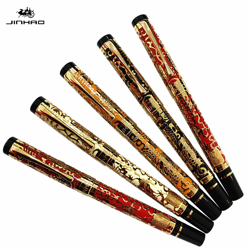 JINHAO 5000 Golden 18KGP M Nib Fountain Pen Dragon Carved Stationery School&Office Writing Pen pen Hot
JINHAO 5000 Golden 18KGP M Nib Fountain Pen Dragon Carved Stationery School&Office Writing Pen pen Hot