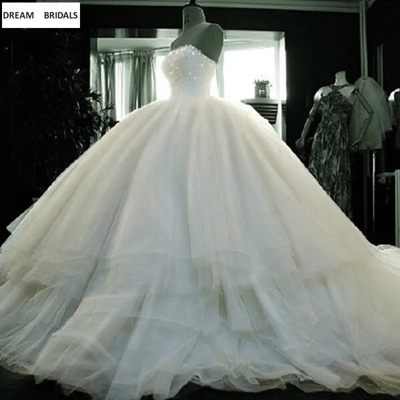 Real Photo Strapless Bridal Gowns Ball Gown Wedding Dresses Court Train 2019 Beading Sequined Pleat Vestido De Noiva
Real Photo Strapless Bridal Gowns Ball Gown Wedding Dresses Court Train 2019 Beading Sequined Pleat Vestido De Noiva