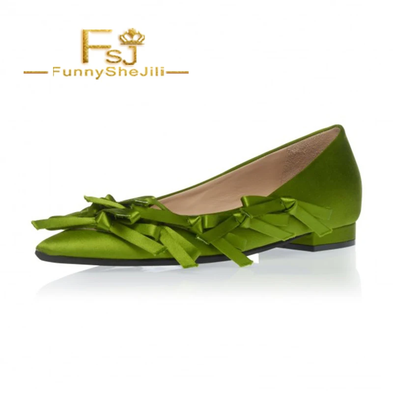 Green Satin Bow Pointy Toe Comfortable Flats Summer Autumn Fashion Women Shoes Incomparable Attractive Generous FSJ Sexy Elegant
Green Satin Bow Pointy Toe Comfortable Flats Summer Autumn Fashion Women Shoes Incomparable Attractive Generous FSJ Sexy Elegant