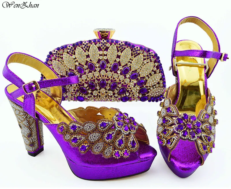 Fashion Italian Wedding Dress Shoes with Matching Bags Sliver Color African High Heel Shoe and Bag Set for Party WENZHAN B94-5
Fashion Italian Wedding Dress Shoes with Matching Bags Sliver Color African High Heel Shoe and Bag Set for Party WENZHAN B94-5