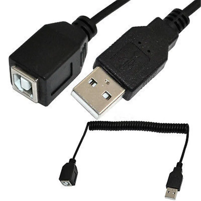 USB Male to USB B Female Cable USB 2.0 A Male Plug to USB B Female Jack Extension Coiled Spiral Cable 1m/100cm
USB Male to USB B Female Cable USB 2.0 A Male Plug to USB B Female Jack Extension Coiled Spiral Cable 1m/100cm