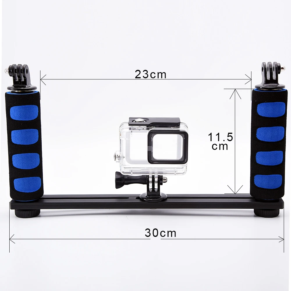 Two Hands Aluminium Tray for Underwater Camera Housing for GoPro Hero Camera Stabilizer Grip Arm for Sony Xiaoyi Action Camera
Two Hands Aluminium Tray for Underwater Camera Housing for GoPro Hero Camera Stabilizer Grip Arm for Sony Xiaoyi Action Camera