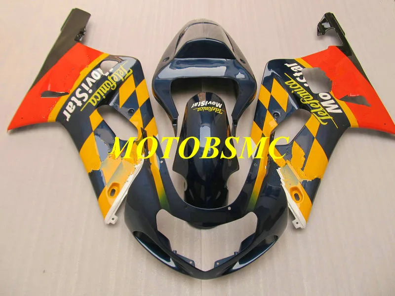 Комплект обтекателей для мотоцикла GSXR600 750 K1 01 02 03 GSXR 600 GSXR750 2001 2002 2003 синий красный