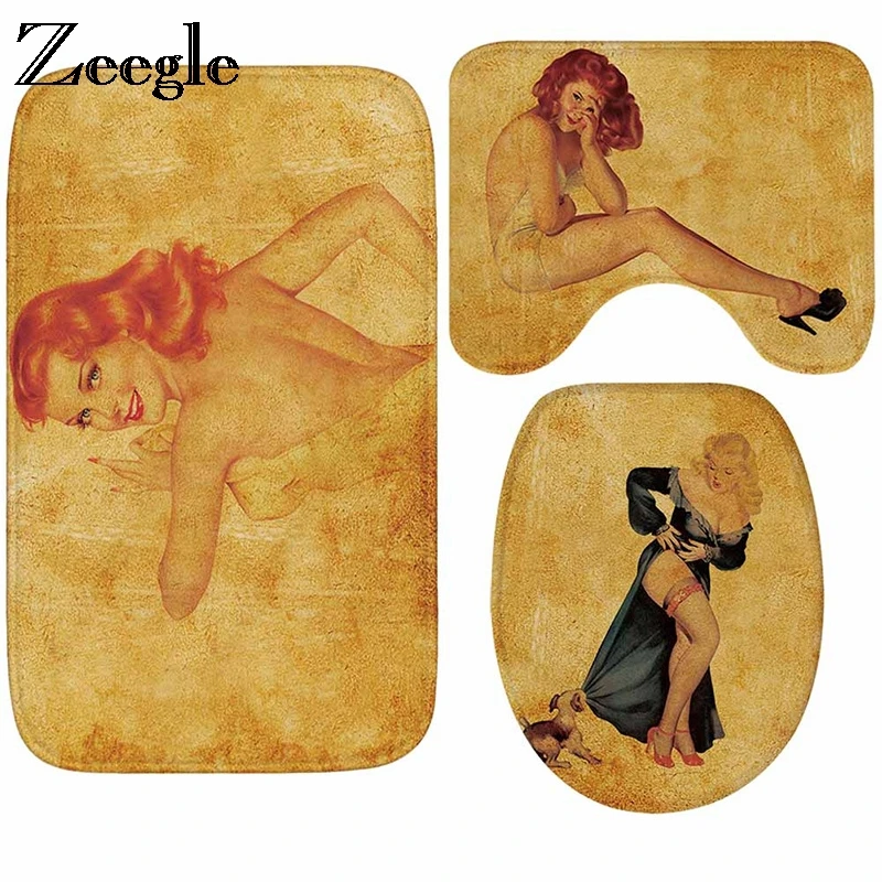 Zeegle Bathroom Mat European Woman Printed Bath Mat Set 3Pcs Bathroom Carpets Non-slip Bath Rugs Shower Mat Bathroom Toilet Rug
Zeegle Bathroom Mat European Woman Printed Bath Mat Set 3Pcs Bathroom Carpets Non-slip Bath Rugs Shower Mat Bathroom Toilet Rug