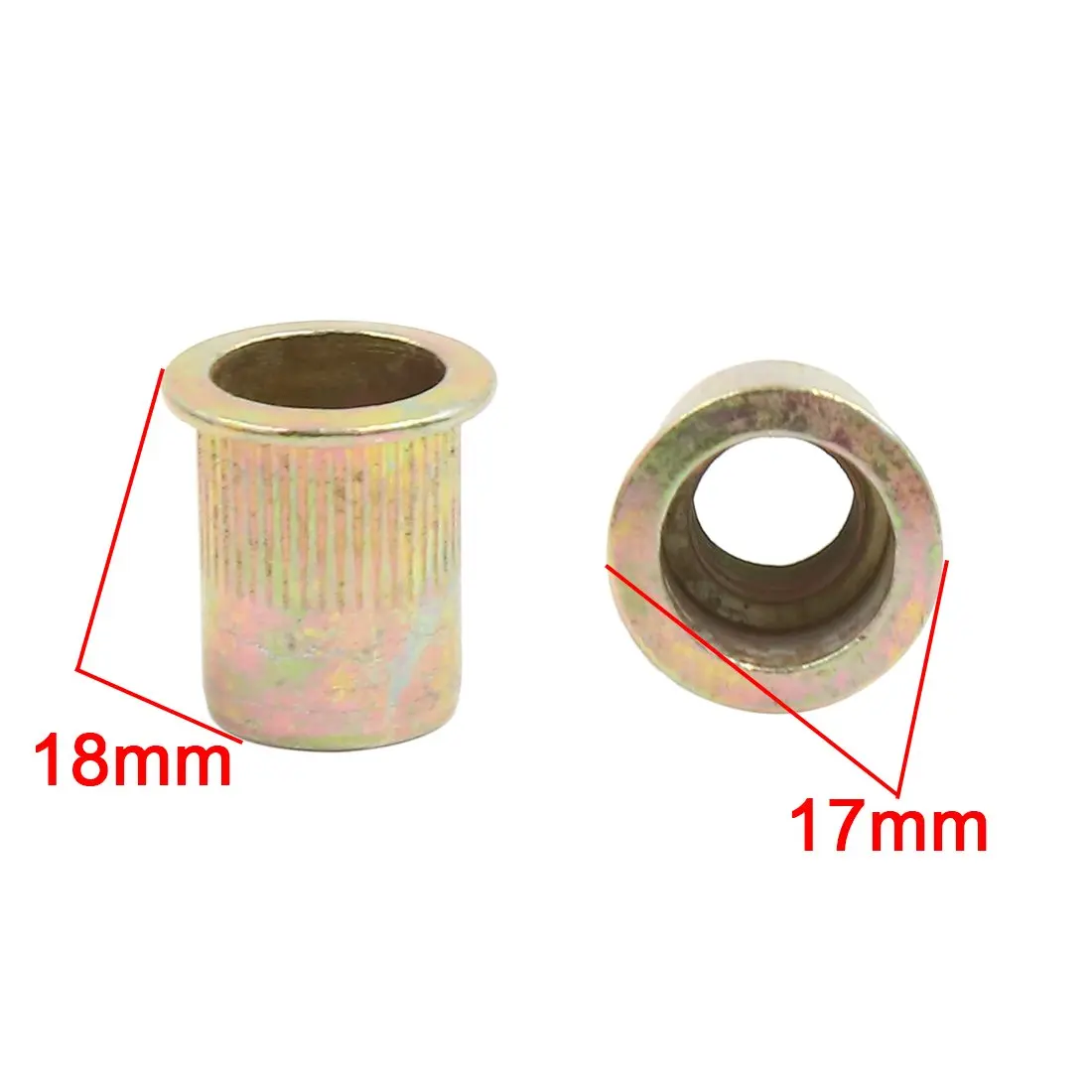 uxcell 100 Pcs 3/8-16 Bronze Tone Stainless Steel Thread Rivet Nut Insert Nutserts
uxcell 100 Pcs 3/8-16 Bronze Tone Stainless Steel Thread Rivet Nut Insert Nutserts