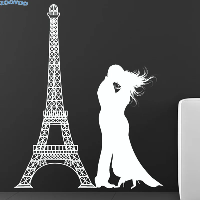 ZOOYOO Lover Kissing In The Eiffel Tower Wall Sticker Romantic Home Decor Paris Wall Decal Home Decoration Accessories
ZOOYOO Lover Kissing In The Eiffel Tower Wall Sticker Romantic Home Decor Paris Wall Decal Home Decoration Accessories