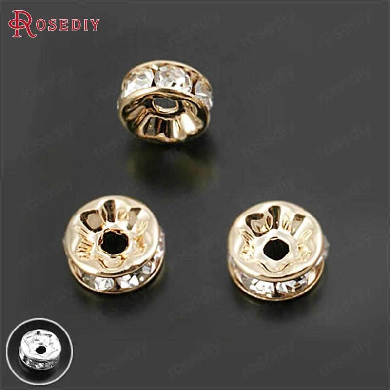 50PCS 4MM 5MM 6MM 8MM Brass Flat Edge Glass Rhinestone Spacer Beads Bracelets Beads Diy Jewelry Findings Accessories Wholesale
50PCS 4MM 5MM 6MM 8MM Brass Flat Edge Glass Rhinestone Spacer Beads Bracelets Beads Diy Jewelry Findings Accessories Wholesale