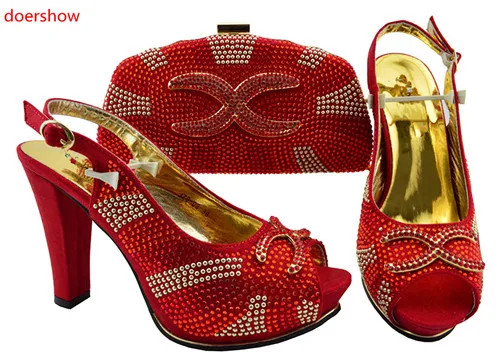 doershow red Italian Matching Shoes and Bag Set African Wedding Shoe and Bag Set Italy Shoe and Bag Set Women High Heels JZS1-8
doershow red Italian Matching Shoes and Bag Set African Wedding Shoe and Bag Set Italy Shoe and Bag Set Women High Heels JZS1-8