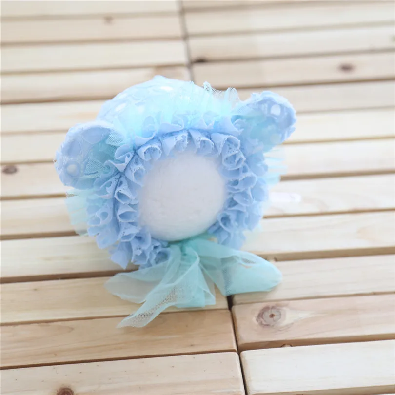 Handmade Lace Flower Hat Cute Pastel Blue Lace Bonnet Newborn Girl Bear Hat Infant Cap Aniaml Bonnet Teddy Newborn Photo Props
Handmade Lace Flower Hat Cute Pastel Blue Lace Bonnet Newborn Girl Bear Hat Infant Cap Aniaml Bonnet Teddy Newborn Photo Props