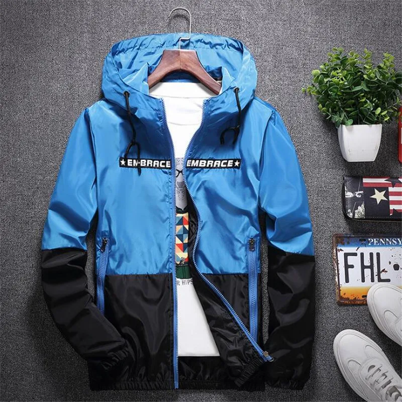 New Spring Autumn Thin Windbreaker Jacket Men Plus Size S-4XL jaqueta masculina Slim Fit Young Male Hooded bomber jacket men
New Spring Autumn Thin Windbreaker Jacket Men Plus Size S-4XL jaqueta masculina Slim Fit Young Male Hooded bomber jacket men