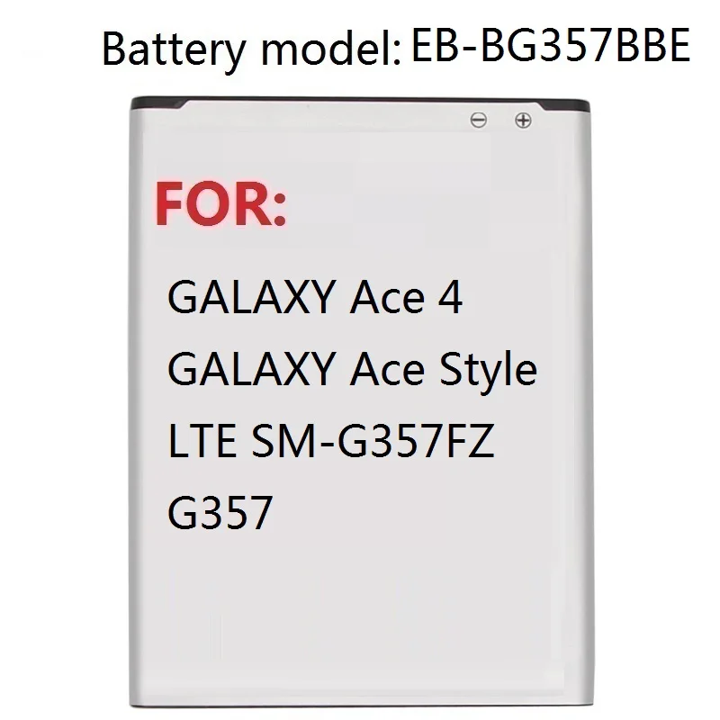 EB-BG357BBE батареи для Samsung Ace 4 GALAXY Ace Style LTE SM-G357FZ G357 запасная батарея 1900mAh
EB-BG357BBE батареи для Samsung Ace 4 GALAXY Ace Style LTE SM-G357FZ G357 запасная батарея 1900mAh