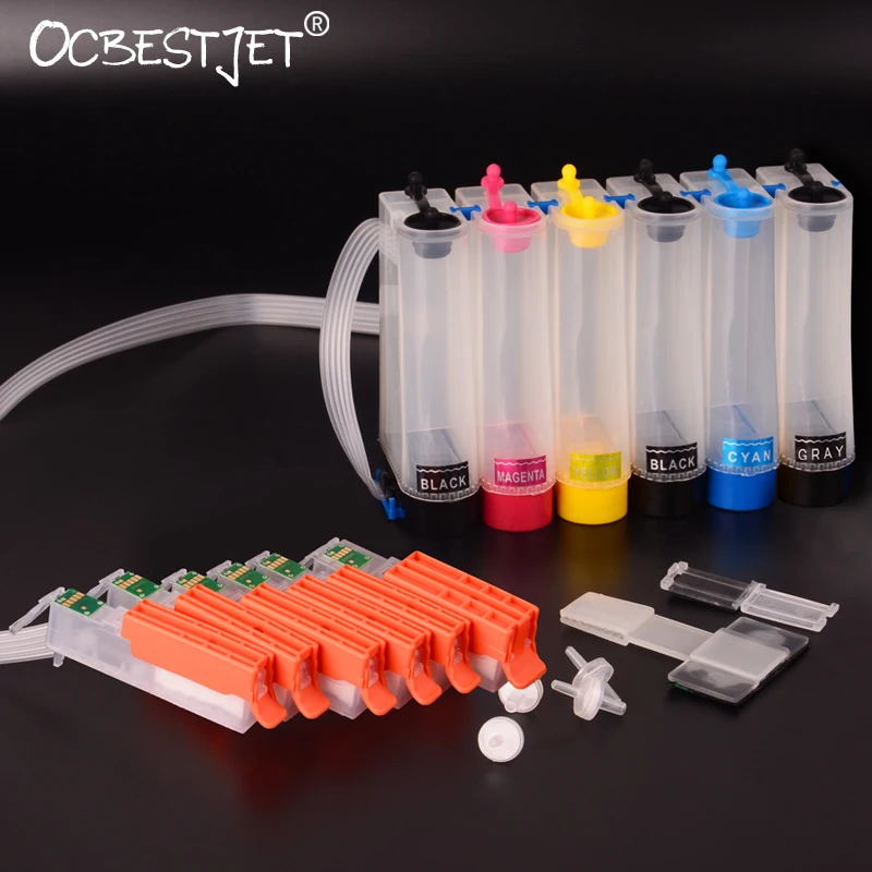 6Colors/Set For Canon PGI-250 CLI-251 Continuous Ink Supply System CISS Tank With ARC Chip For Canon PIXMA MG6320 Printer
6Colors/Set For Canon PGI-250 CLI-251 Continuous Ink Supply System CISS Tank With ARC Chip For Canon PIXMA MG6320 Printer