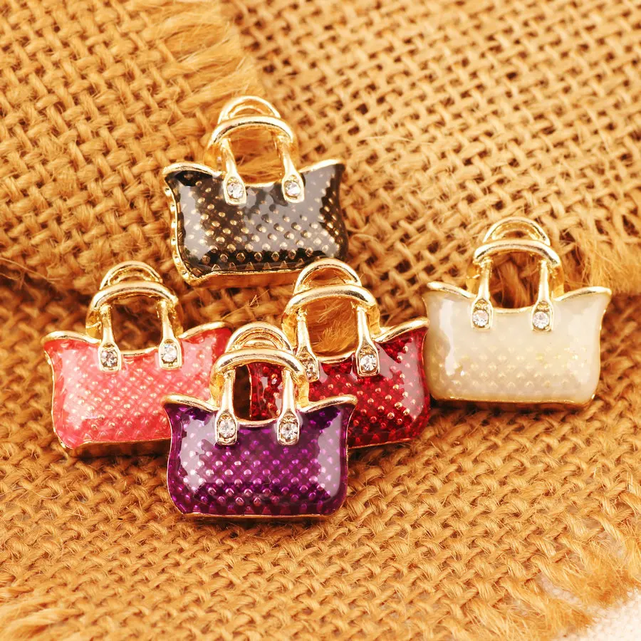 Wholesale Price 50PCS 20*19mm Fashion Women Handbag Shape Enamel Alloy DIY Jewelry Pendant Charms Gold Tone Oil Drop Metal Charm
Wholesale Price 50PCS 20*19mm Fashion Women Handbag Shape Enamel Alloy DIY Jewelry Pendant Charms Gold Tone Oil Drop Metal Charm