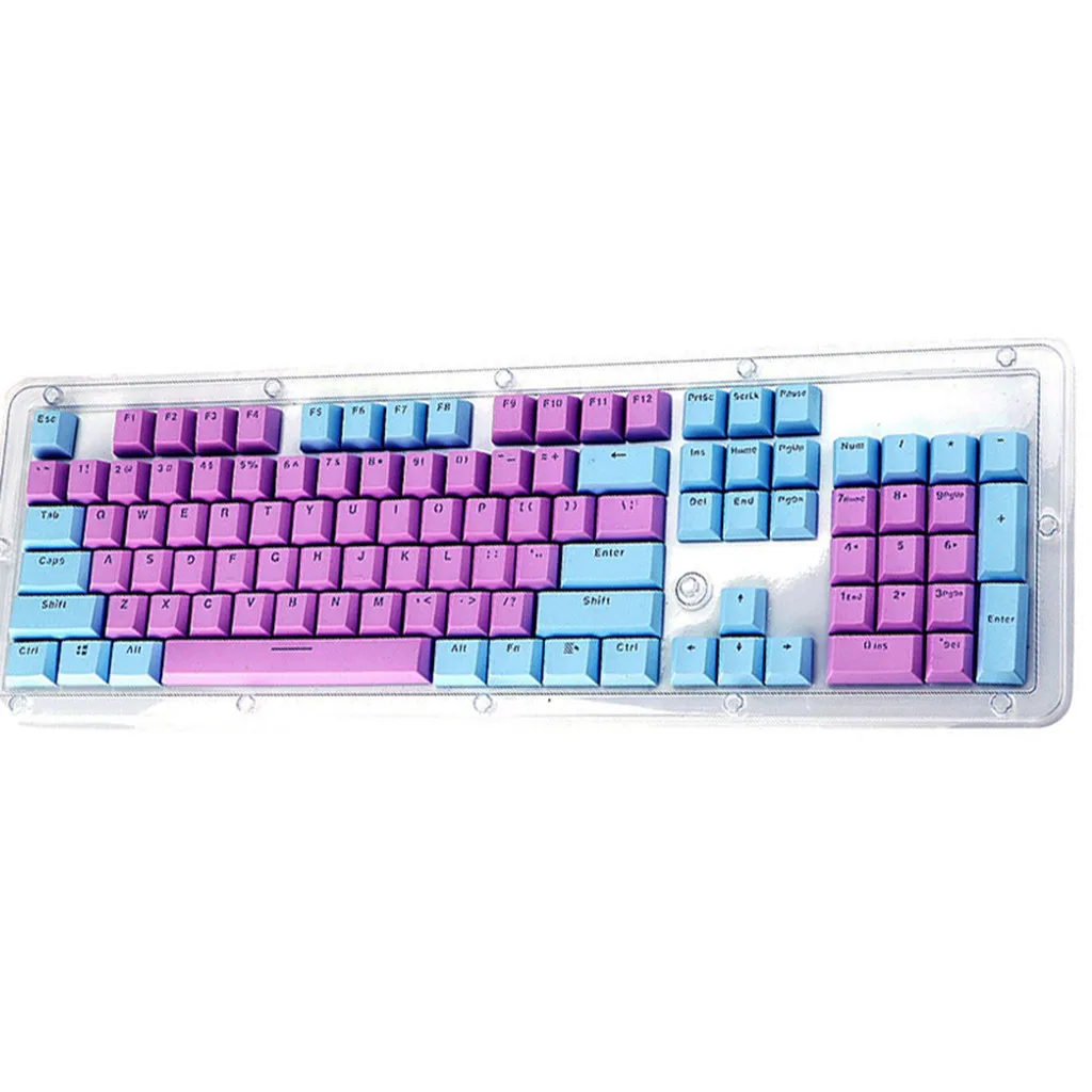 Полупрозрачные двухстворчатые PBT 104 KeyCaps с подсветкой для клавиатуры Cherry MX