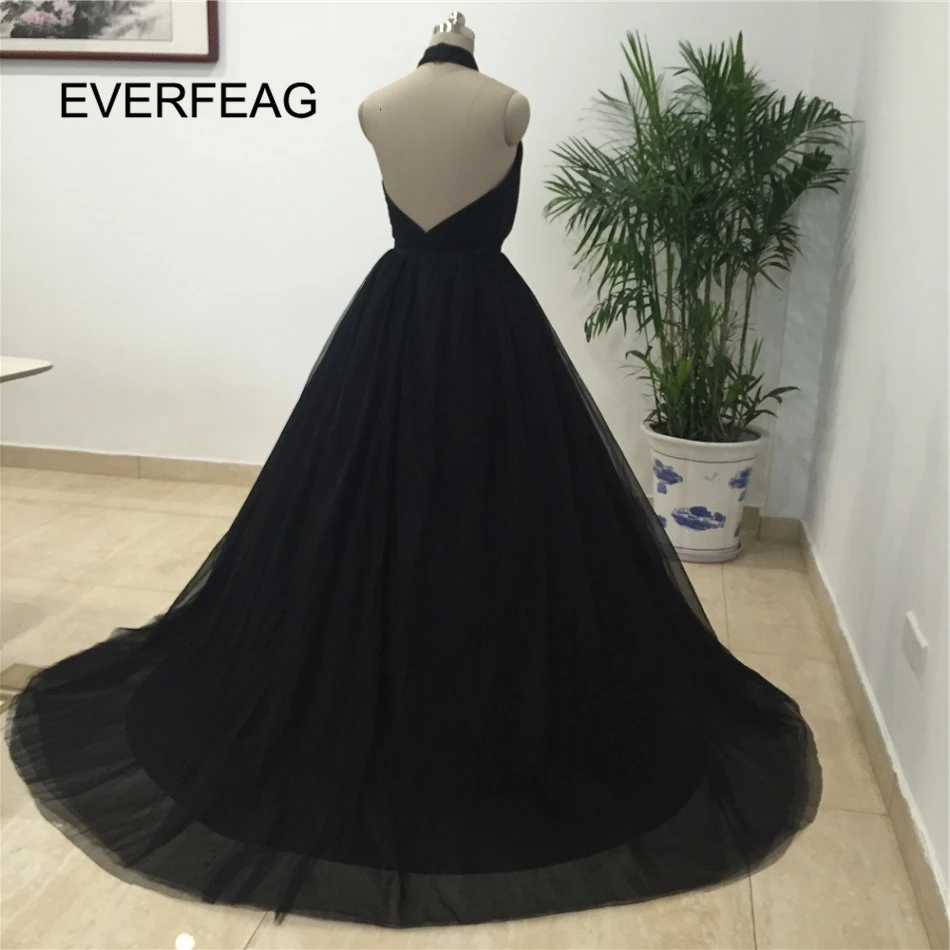 vestido de festa Ball Gown Black Evening Dresses 2020 Backless Halter Floor Length Tulle Prom Gown robe de soiree Real Photo
vestido de festa Ball Gown Black Evening Dresses 2020 Backless Halter Floor Length Tulle Prom Gown robe de soiree Real Photo
