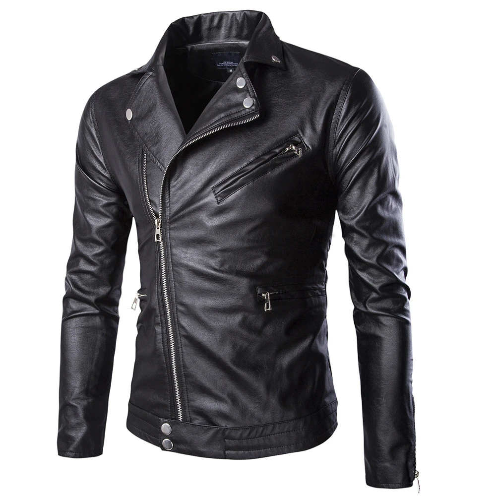 2020 Spring New Fashion Slim Jaquetas De Couro Masculina Stylish Short Blue Black Colors Chaqueta De Cuero
2020 Spring New Fashion Slim Jaquetas De Couro Masculina Stylish Short Blue Black Colors Chaqueta De Cuero