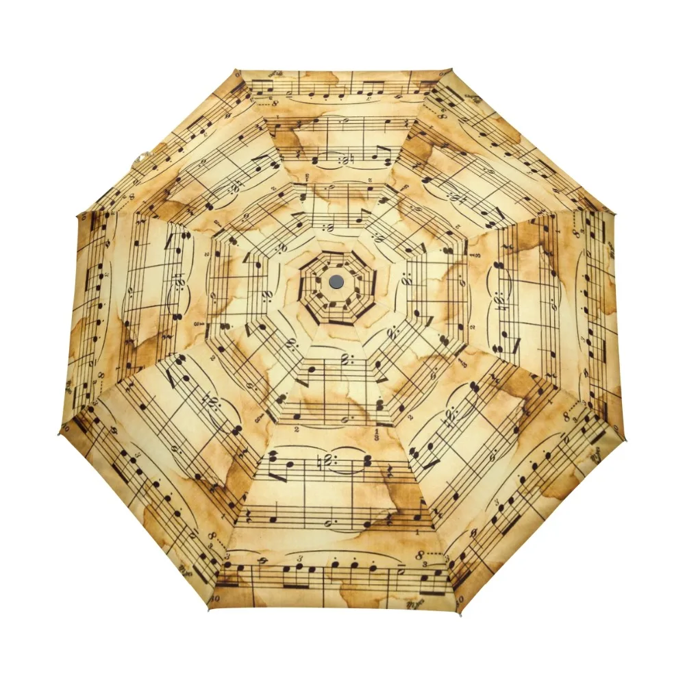 2021 Fashion Vintage Music Pattern Umbrella Women Footsteps Three Folding Automatic Rain Umbrella Can Custom Design Parasol
2021 Fashion Vintage Music Pattern Umbrella Women Footsteps Three Folding Automatic Rain Umbrella Can Custom Design Parasol