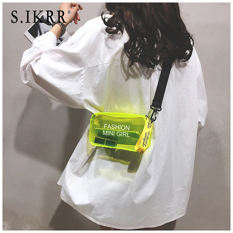 S.IKRR мини пляжные сумки через плечо для женщин 2021 сумка ПВХ водонепроницаемая