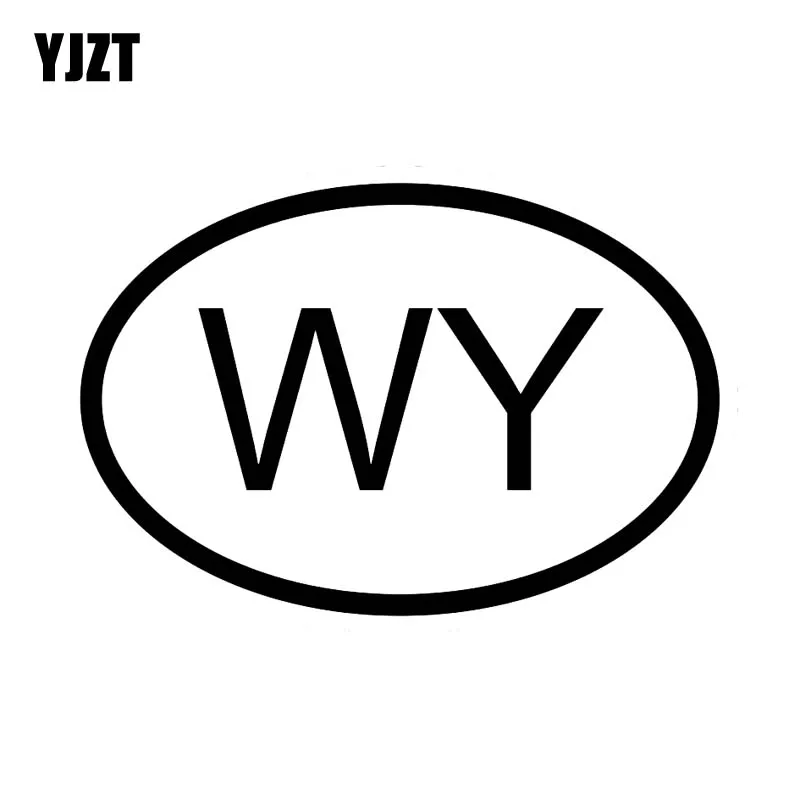 YJZT 13 см * 8,8 см виниловые наклейки WY WYOMING страна код овальные автомобильные наклейки черный серебряный цвет
YJZT 13 см * 8,8 см виниловые наклейки WY WYOMING страна код овальные автомобильные наклейки черный серебряный цвет