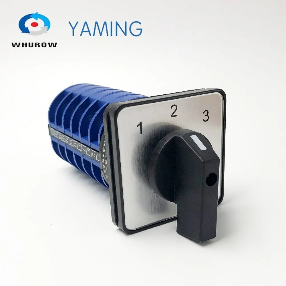 Electric 3 positions LW26-32 Silver contact 32A 660V 6 poles Rotary Changeover Cam Switch Control motor YMW26-32/6
Electric 3 positions LW26-32 Silver contact 32A 660V 6 poles Rotary Changeover Cam Switch Control motor YMW26-32/6